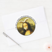 Paashaas Mona Lisa Ronde Sticker (Envelop)
