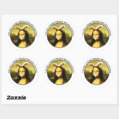 Paashaas Mona Lisa Ronde Sticker (Vel)