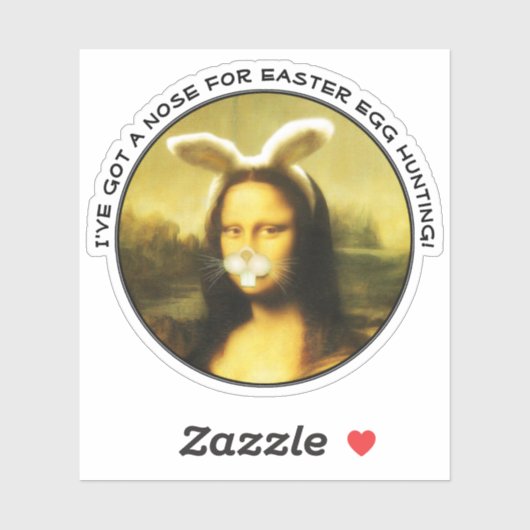 Paashaas Mona Lisa Sticker (Vel)