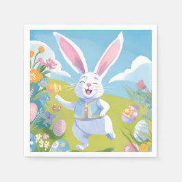 Paashaas | Mooie Paas Pastel Kleur Wilde Bloem Servet