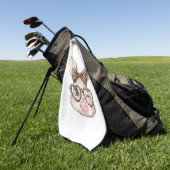 Paashaas Moppige Bril Luipaard Konijn Konijn Eenvo Golfhanddoek (Groen)