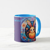 Paashaas Naam toevoegen Schattige Cadeaukoffie Mok (Voorkant rechts)