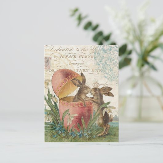  paashaas notecard feestdagenkaart (Staand voorkant)