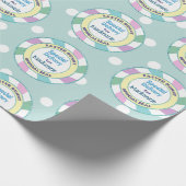 Paashaas Officiële Seal Speciale Levering Blauwgro Cadeaupapier (Hoek)