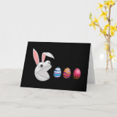 Paashaas op eierenjacht kaart (Gele Bloem)