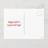 paashaas op eierjacht feestdagenkaart (Achterkant)