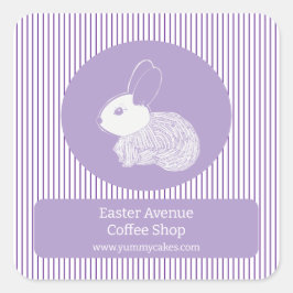 Paashaas op Paarse strepen Business Label