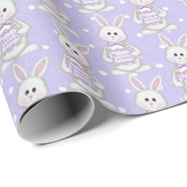 paashaas op poka dots cadeaupapier
