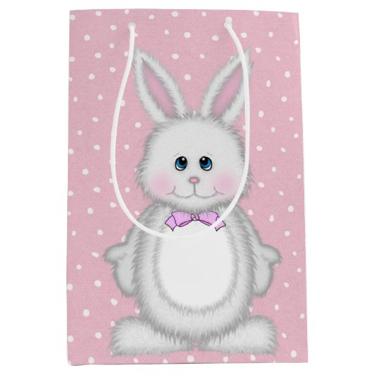 paashaas op poka dots medium cadeauzakje (Voorkant)