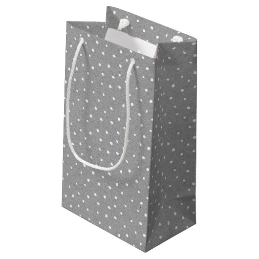 Paashaas op Polka Dots Kleine Gift Bag Klein Cadeauzakje (Achterkant Gekanteld)