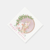 Paashaas op tuinservet servet (Hoek)