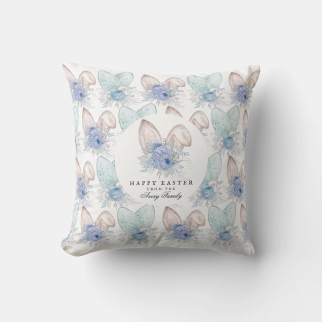 Paashaas oren gepersonaliseerd kussen (Voorkant)