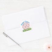 Paashaas (Oren & Neus Verstelbaar) Fotolijst Vierkante Sticker (Envelop)