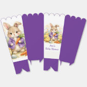 Paashaas Paarse Jas Baby Shower Bedankdoosjes (Ongevouwen)