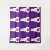 Paashaas Paarse wandtapijt Wandkleed (Voorkant)