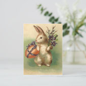  Paashaas Paaseierbloemen Pasen Feestdagenkaart (Staand voorkant)