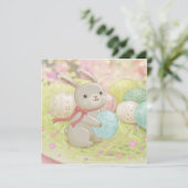 Paashaas & Paaseieren Illustratie Kaart (Staand voorkant)