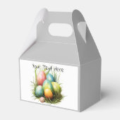 Paashaas & Paaseieren kunstwerk Bedankdoosjes (Achterkant)