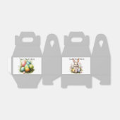 Paashaas & Paaseieren kunstwerk Bedankdoosjes (Uitgevouwen)