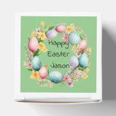 Paashaas & Paaseieren kunstwerk Bedankdoosjes (Bovenkant)