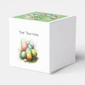 Paashaas & Paaseieren kunstwerk Bedankdoosjes (Achterkant)