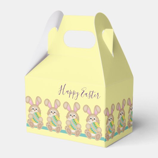 Paashaas parade gunstbox bedankdoosjes (Achterkant)