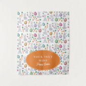 Paashaas Party Brunch Lunch Tafelloper Wandkleed (Voorkant)