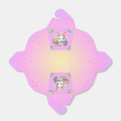 Paashaas  pastel bedankdoosjes (Uitgevouwen)