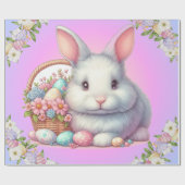 Paashaas pastel cadeaupapier (Vlak)