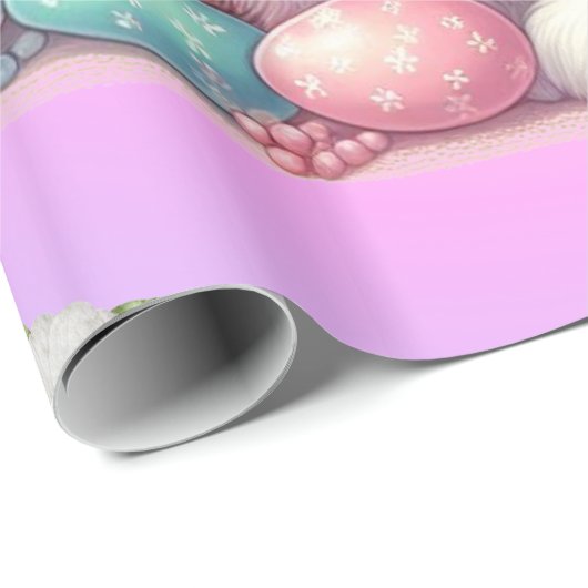 Paashaas  pastel cadeaupapier (Rol Hoek)