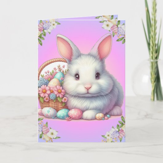 Paashaas  pastel kaart (Voorkant)