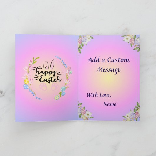 Paashaas pastel kaart (Binnen)