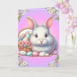 Paashaas pastel kaart