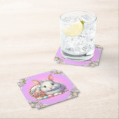 Paashaas  pastel kartonnen onderzetters (Insitu)