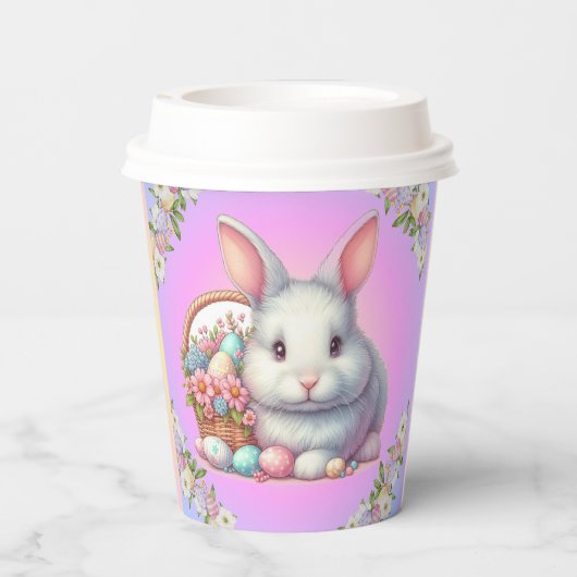 Paashaas  pastel papieren bekers (Achterkant)