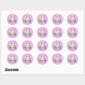 Paashaas  pastel ronde sticker (Vel)