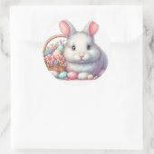  paashaas pastel ronde sticker (Tas)