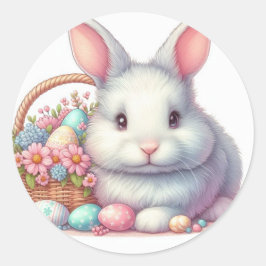  paashaas pastel ronde sticker