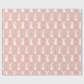 Paashaas Pastel Roze Inpakpapier (Vlak)