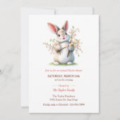 Paashaas Pastel Schattige Familiediner Kaart (Voorkant)