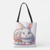 Paashaas  pastel tote bag (Achterkant)