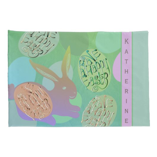 Paashaas pasteleieren Kussensloop (Achterkant-Rechts)