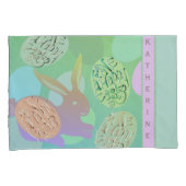 Paashaas pasteleieren Kussensloop (Voorkant-Rechts)