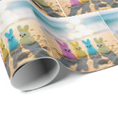 Paashaas Peeps op het strand Cadeaupapier (Rol Hoek)