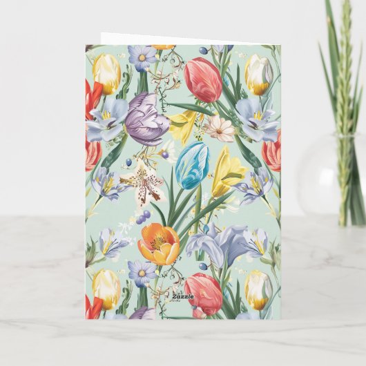  paashaas picknick genot feestdagen kaart (Achterkant)