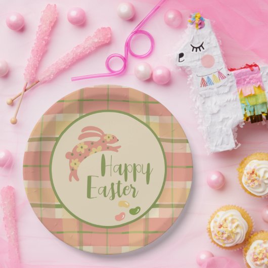 Paashaas Plaid Papier Bord (Feest)