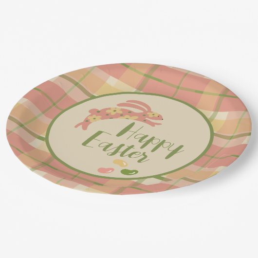 Paashaas Plaid Papier Bord (Gekanteld)