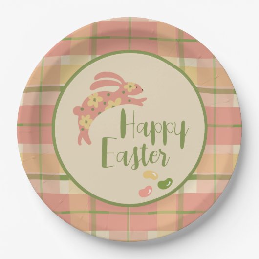 Paashaas Plaid Papier Bord (Voorkant)