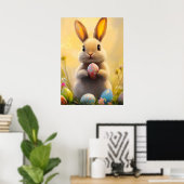 Paashaas portret schilderij poster (Thuiskantoor)