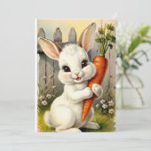 Paashaas Print Schattige Paashaas Neutraal Kaart (Staand voorkant)